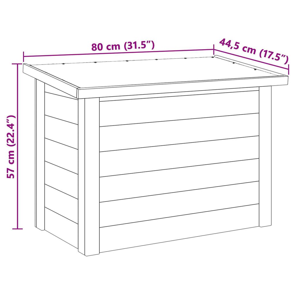 vidaXL Κουτί Αποθήκευσης 44x80x57 cm Εμποτισμένο Ξύλο Πεύκου