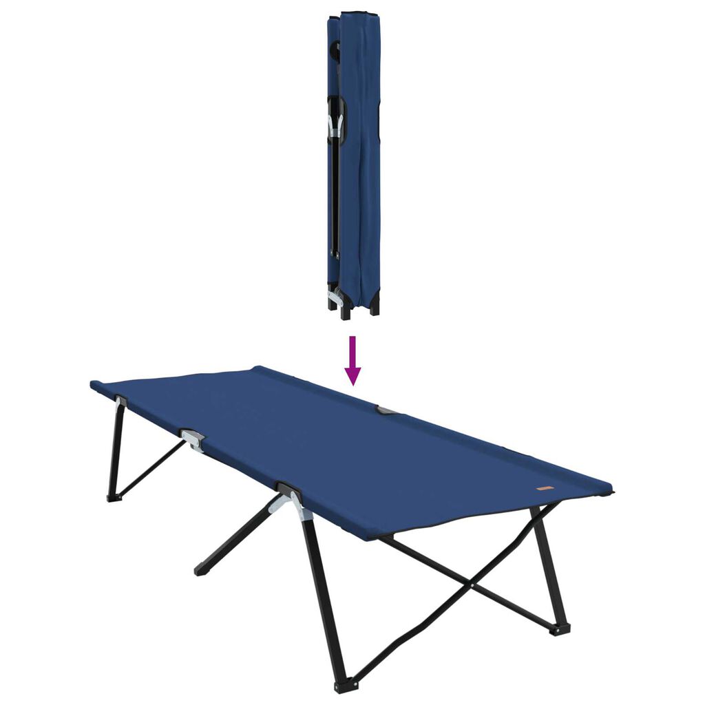 vidaXL Folding Sun Bed with Carry Bag Μπλε 600D Oxford Fabric
