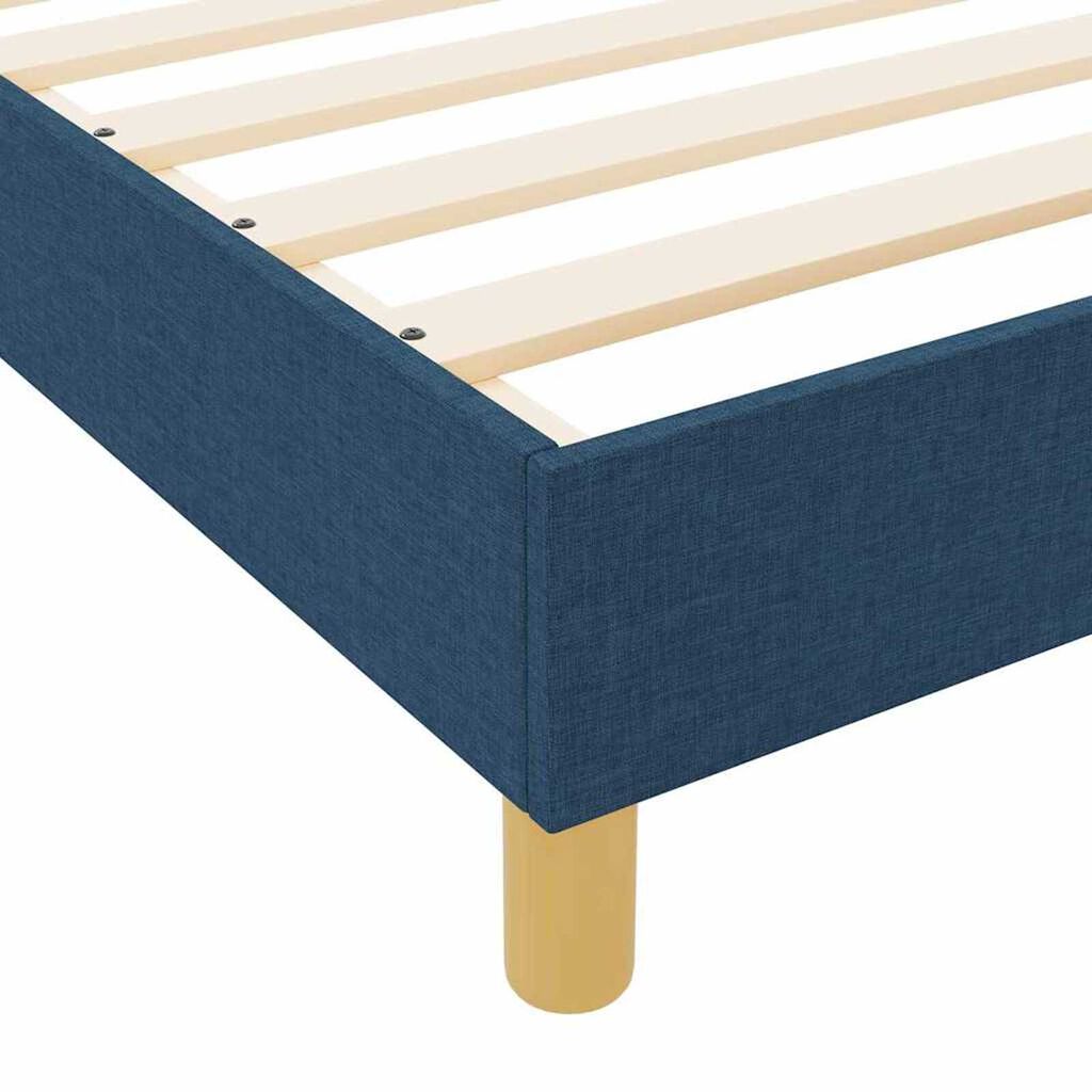 vidaXL Σκελετός Κρεβατιού με κεφαλάρι Μπλε 200 x 200 cm ύφασμα
