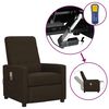 vidaXL Πολυθρόνα Μασάζ με Ανύψωση Σκούρο Καφέ Υφασμάτινη