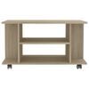 vidaXL Έπιπλο Τηλεόρασης με Ρόδες Sonoma Δρυς 80x40x45 εκ. Επεξ. Ξύλο