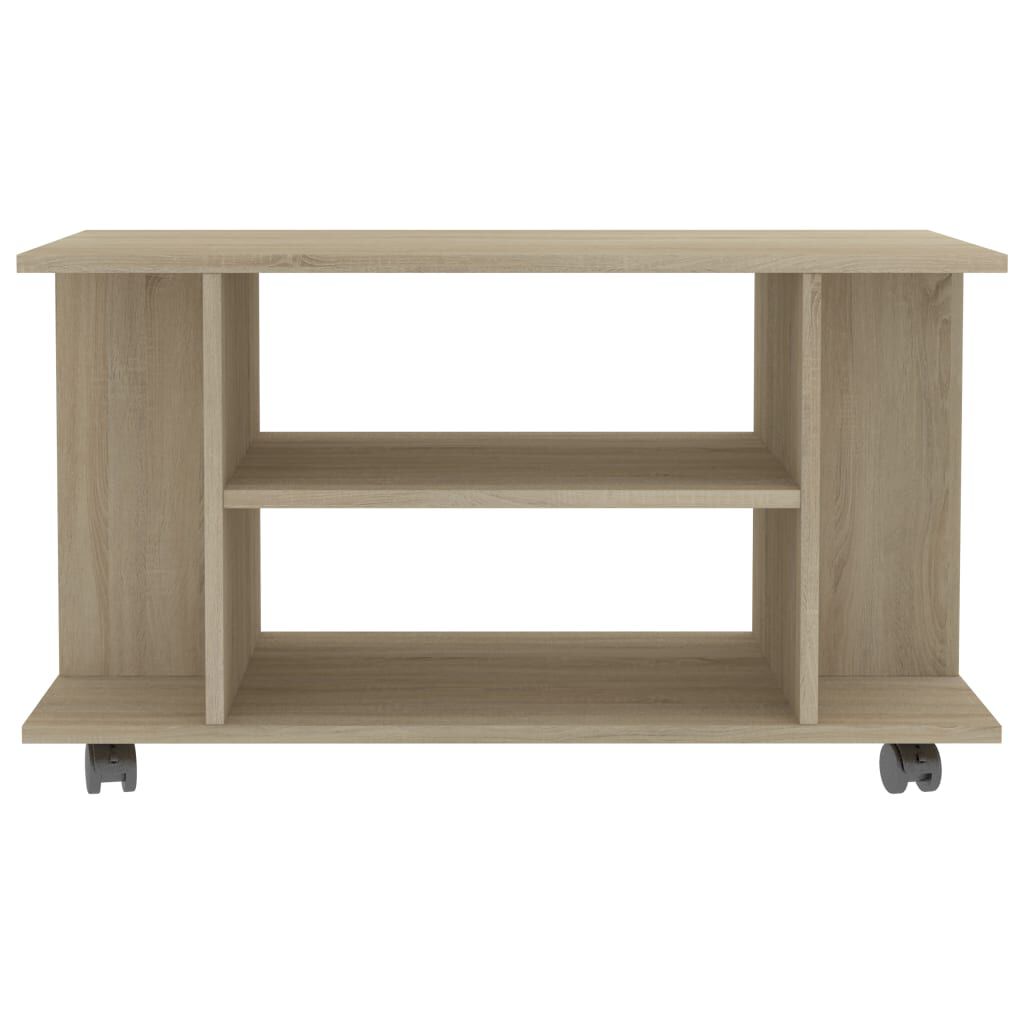 vidaXL Έπιπλο Τηλεόρασης με Ρόδες Sonoma Δρυς 80x40x45 εκ. Επεξ. Ξύλο