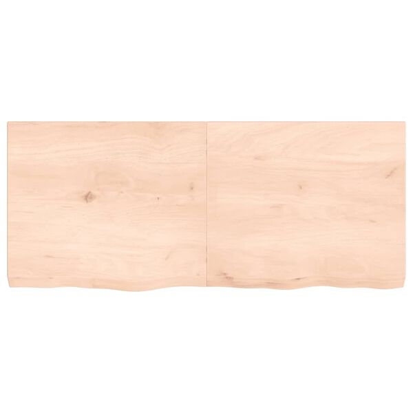 vidaXL Επιφάνεια Τραπεζιού 140x60x(2-6)εκ Ακατέργαστο Μασίφ Ξύλο Δρυός