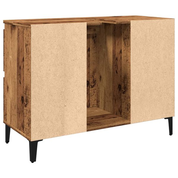 vidaXL Ντουλάπι νιπτήρα Παλιό ξύλο 80x33x60 cm Κατασκευασμένο ξύλο