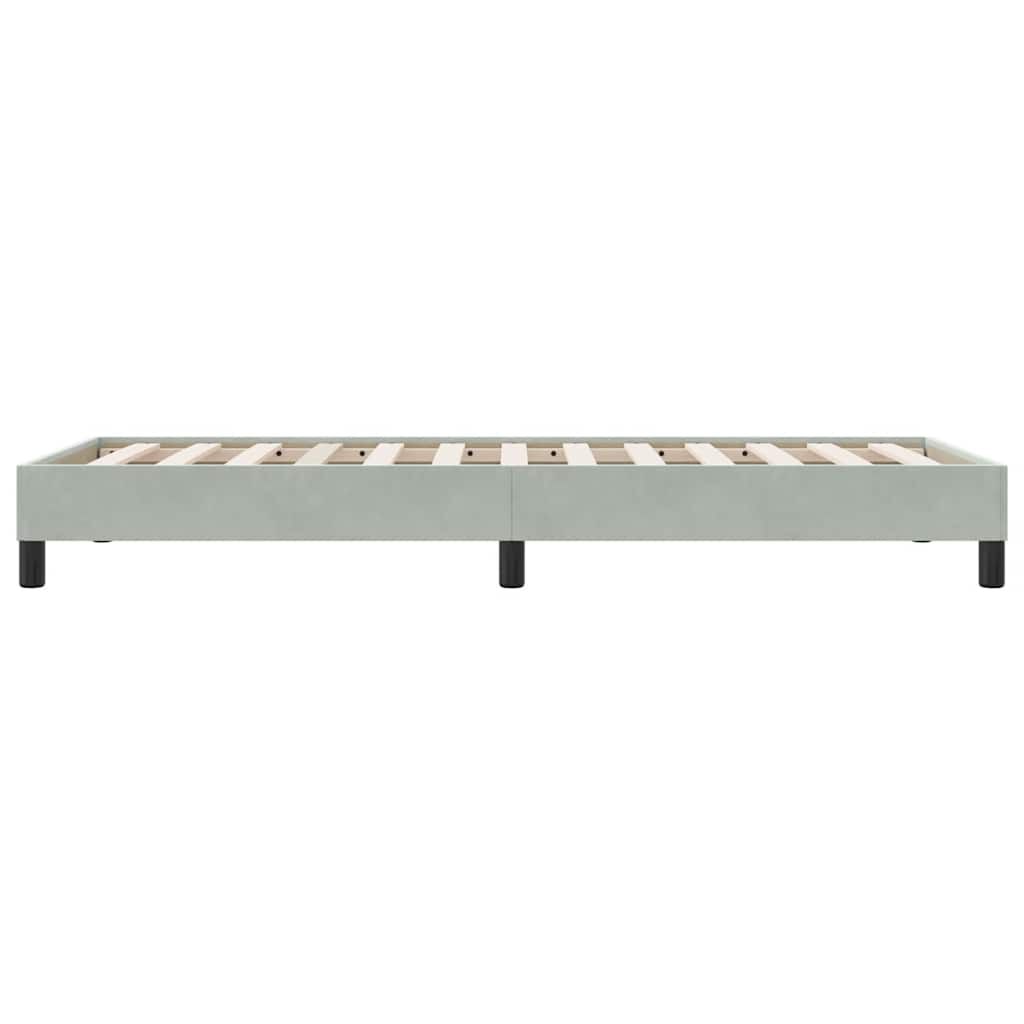 vidaXL Box Spring κρεβάτι χωρίς στρώμα ανοιχτό γκρι Βελούδινο