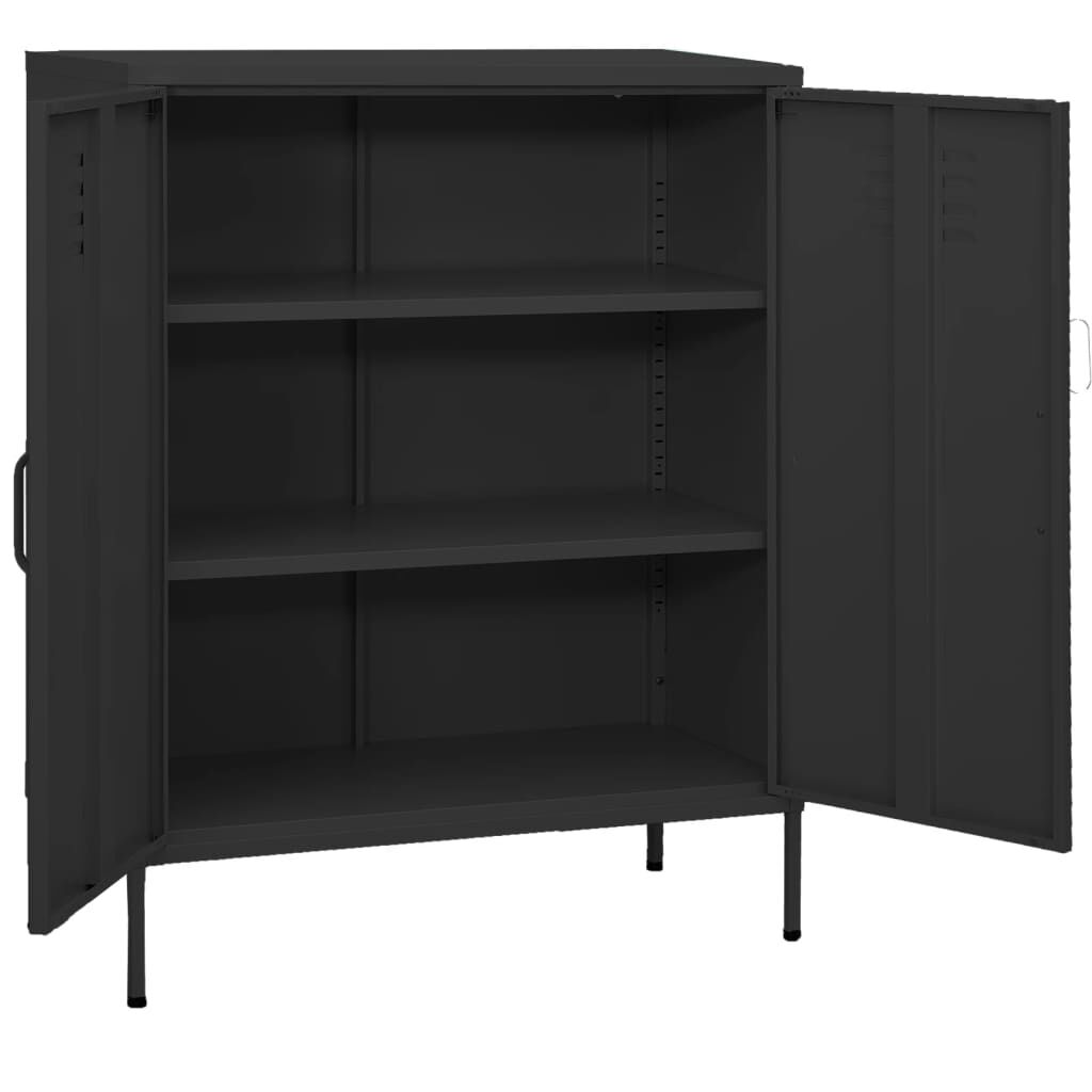vidaXL Ντουλάπι Αποθήκευσης Ανθρακί 80 x 35 x 101,5 εκ. Ατσάλινο