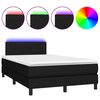 vidaXL &Kappa;&rho;&epsilon;&beta;ά&tau;&iota; Boxspring &mu;&epsilon; &Sigma;&tau;&rho;ώ&mu;&alpha; & LED &Mu;&alpha;ύ&rho;&omicron; 120x190 &epsilon;&kappa;. &Upsilon;&phi;&alpha;&sigma;&mu;ά&tau;&iota;&nu;&omicron;