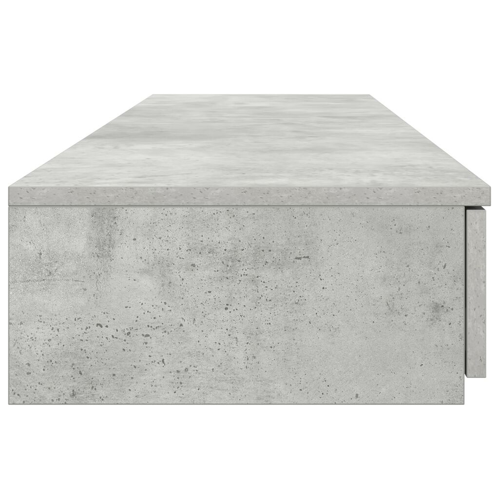 vidaXL Συρτάρια κρεβατιού Γκρι σκυροδέματος 140 x 36.5 x 16.5 εκ