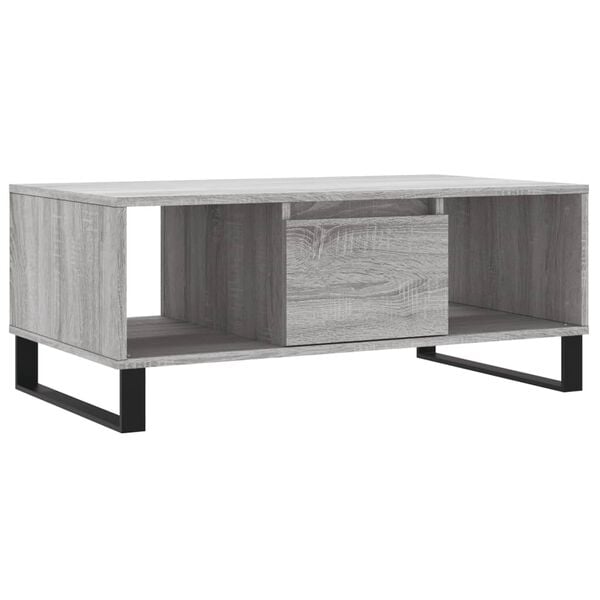 vidaXL Τραπεζάκι Σαλονιού Γκρι Sonoma 90x50x36,5εκ. Επεξεργασμένο Ξύλο