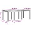 vidaXL Τραπέζι Κήπου Ανοιχτό γκρι 200 x 100 x 73 εκ. συνθετικό ρατάν