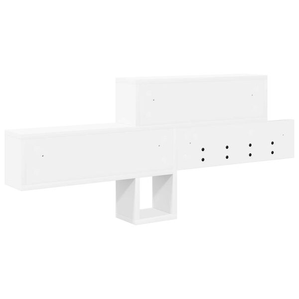 vidaXL Τοίχου Κρεμάστρα Λευκό 100 x 12 x 43.5 εκ Επεξεργασμένο ξύλο