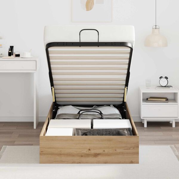 vidaXL &Kappa;&rho;&epsilon;&beta;ά&tau;&iota; &Omicron;&theta;&omega;&mu;&alpha;&nu;&iota;&kappa;&omicron;ύ &Tau;ύ&pi;&omicron;&upsilon; &mu;&epsilon; &alpha;&pi;&omicron;&theta;ή&kappa;&epsilon;&upsilon;&sigma;&eta; Artisan Oak 90 x 200 cm