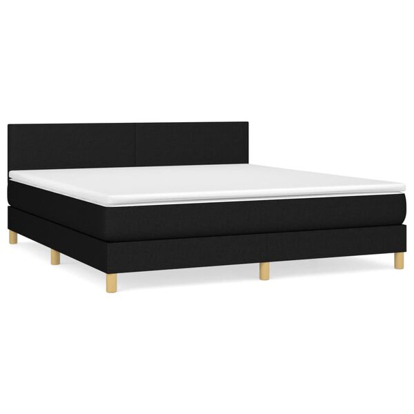vidaXL &Kappa;&rho;&epsilon;&beta;ά&tau;&iota; Boxspring &mu;&epsilon; &Sigma;&tau;&rho;ώ&mu;&alpha; &Mu;&alpha;ύ&rho;&omicron; 160x200 &epsilon;&kappa;. &Upsilon;&phi;&alpha;&sigma;&mu;ά&tau;&iota;&nu;&omicron;