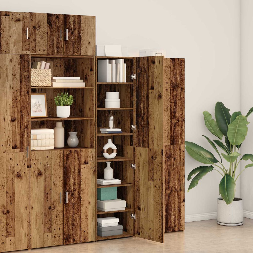 vidaXL Υψηλόμπαρο Φθαρμένο Ξύλο 45x42.5x185 εκ. MDF