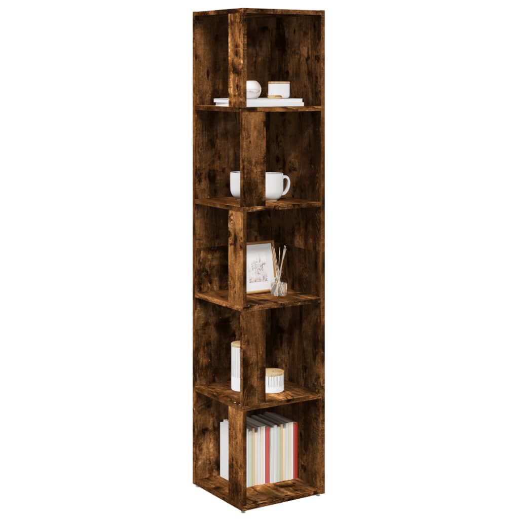 vidaXL Γωνιακό Έπιπλο Καπνιστή δρυς 33x33x164,5 εκ. από Επεξεργ. Ξύλο