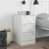 vidaXL Κομοδίνο Λευκό 34,5x39x62 εκ. από Χάλυβα