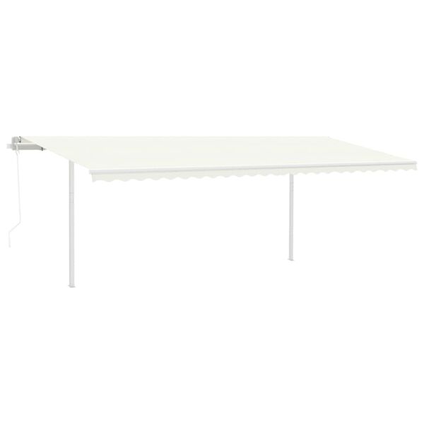vidaXL Στύλοι Τέντας Σετ Λευκοί 600x245 εκ. από Σίδερο