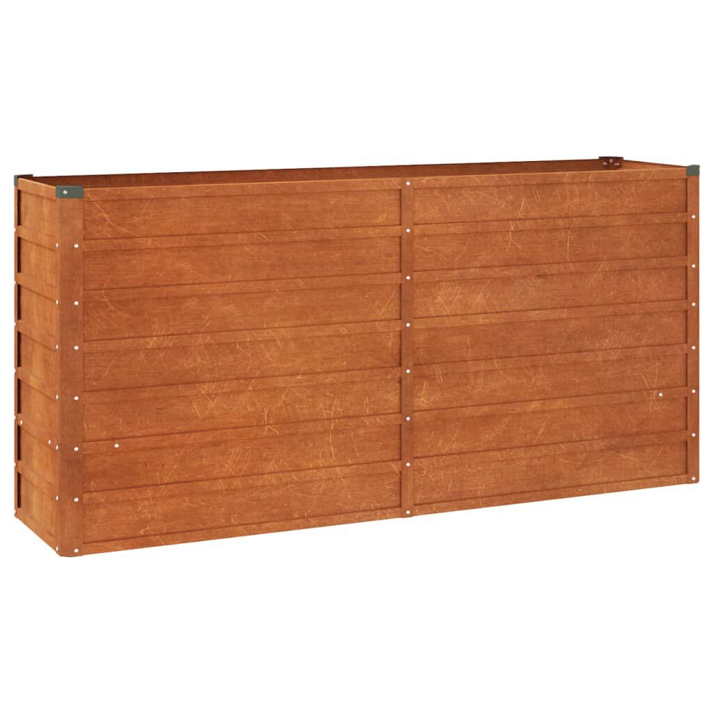 vidaXL Ζαρντινιέρα Σκουριασμένο 160x40x77 εκ. Ατσάλι Σκληρυθέν Αέρα