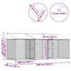 vidaXL Κλουβί σκύλου Ασημί 600 x 200 x 256 εκ. Επικαλυμμένος Χάλυβας