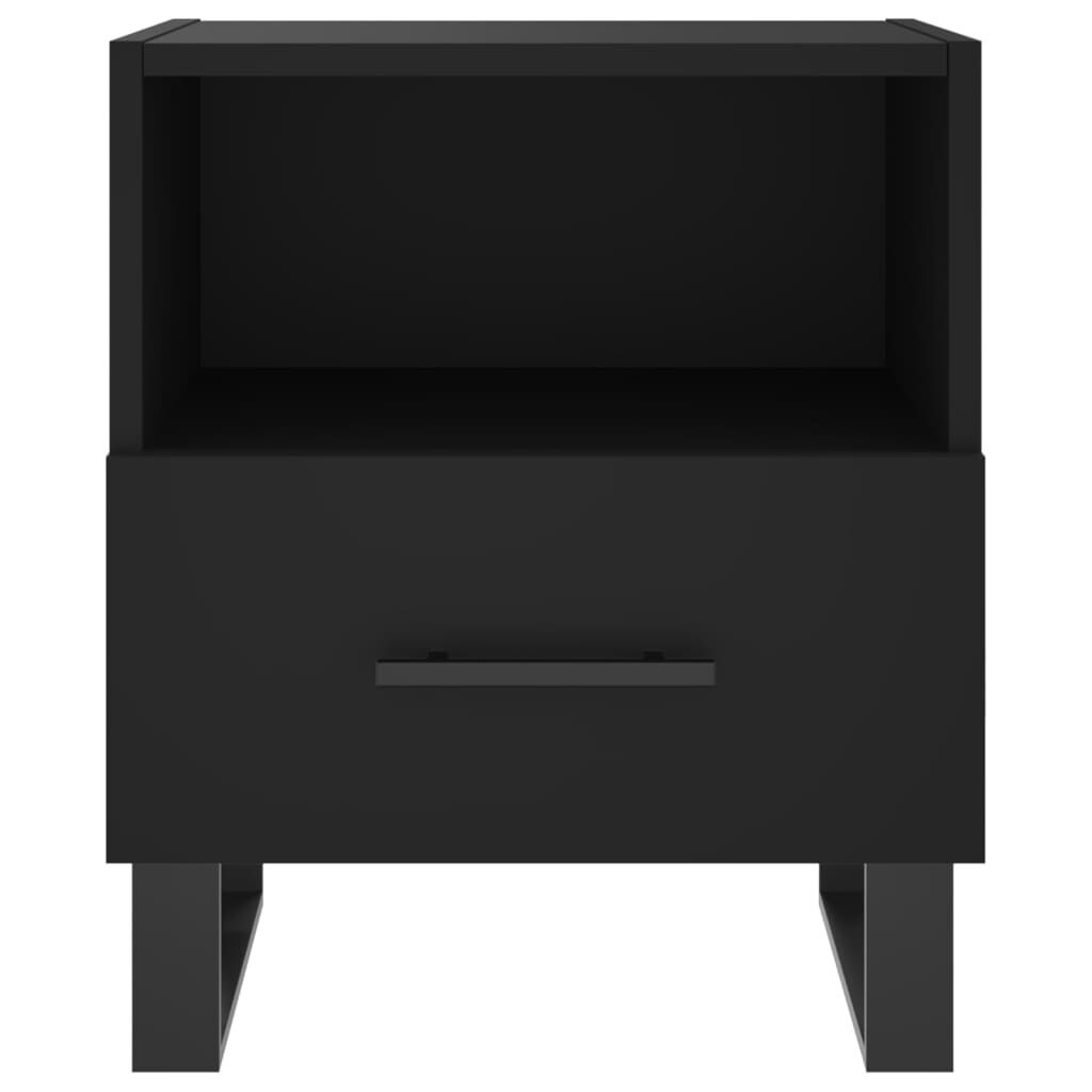 vidaXL Κομοδίνα 2 τεμ. Μαύρα 40 x 35 x 47,5 εκ. από Επεξεργασμένο Ξύλο