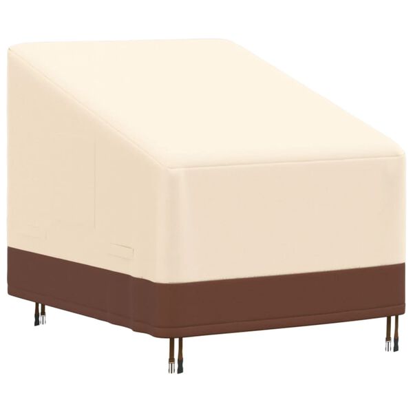 vidaXL Κάλυμμα Πολυθρόνας Κήπου Μπεζ 79x97x48/74 εκ Ύφασμα 600D Oxford