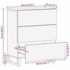 vidaXL Πλαϊνό γραφείο Ανοιχτό καφέ 60 x 33 x 75 cm Μασίφ ξύλο μάνγκο