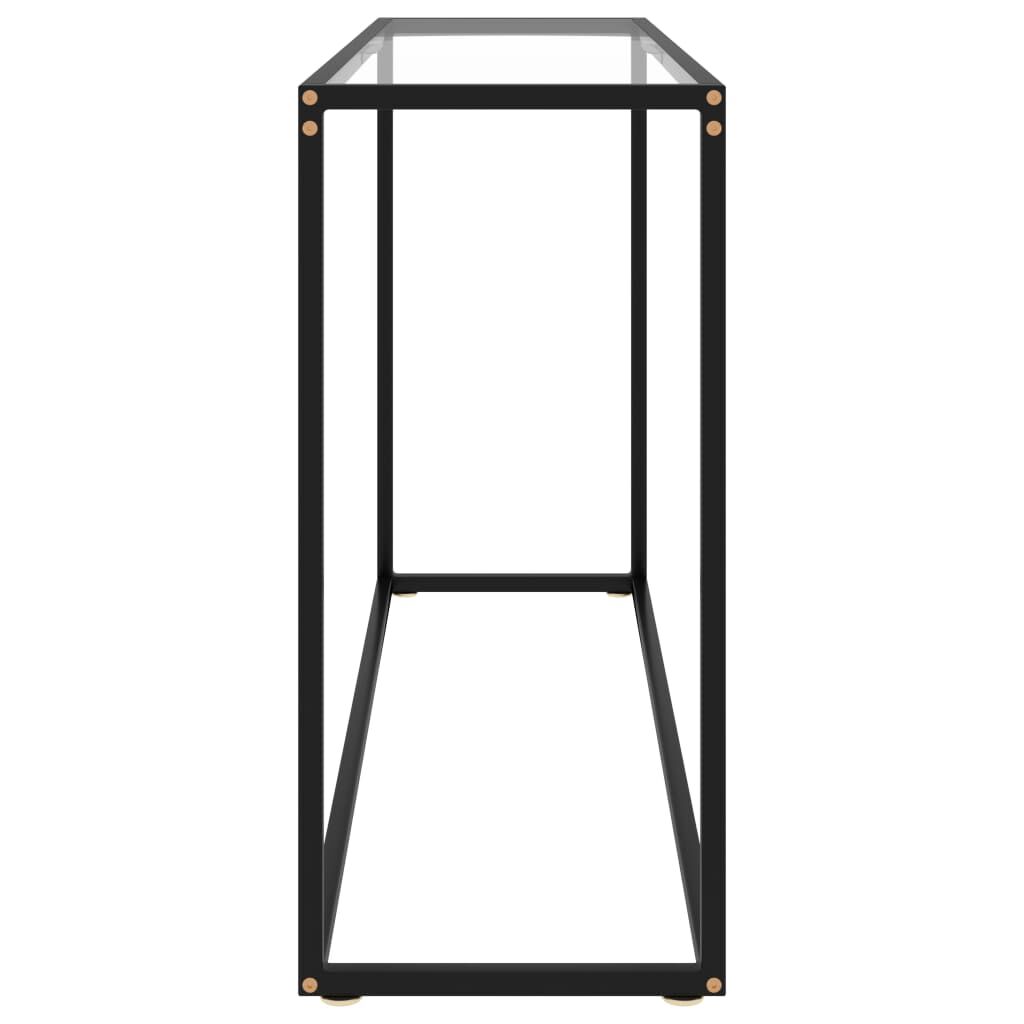 vidaXL Τραπέζι Κονσόλα Διαφανές 120 x 35 x 75 εκ. από Ψημένο Γυαλί