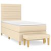 vidaXL &Kappa;&rho;&epsilon;&beta;ά&tau;&iota; Boxspring &mu;&epsilon; &Sigma;&tau;&rho;ώ&mu;&alpha; &Kappa;&rho;&epsilon;&mu; 90x190 &epsilon;&kappa;.&Upsilon;&phi;&alpha;&sigma;&mu;ά&tau;&iota;&nu;&omicron;