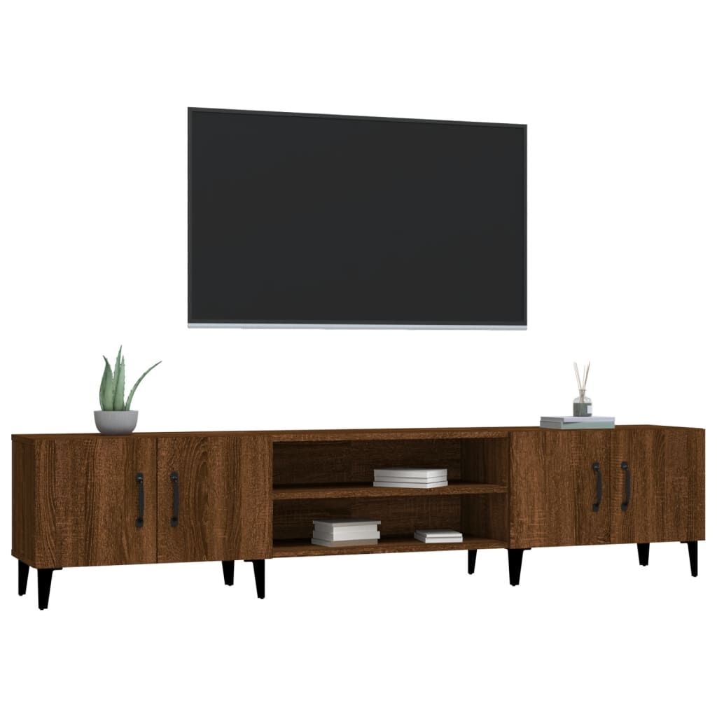 vidaXL Έπιπλο Τηλεόρασης Καφέ Δρυς 180x31,5x40 εκ. Επεξεργασμένο Ξύλο