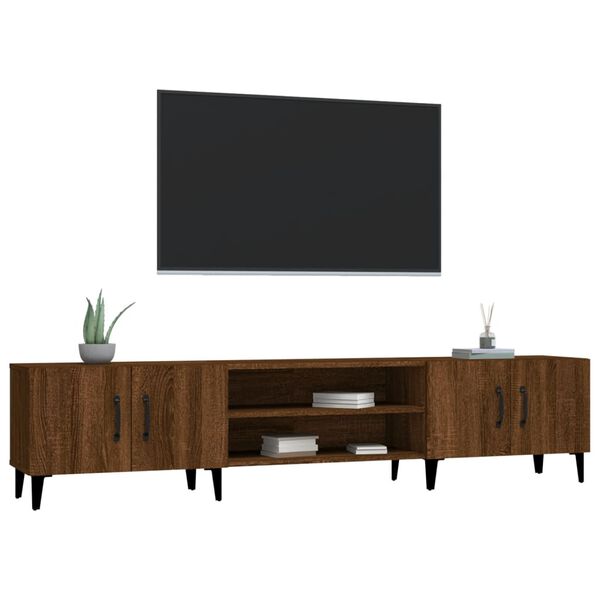 vidaXL Έπιπλο Τηλεόρασης Καφέ Δρυς 180x31,5x40 εκ. Επεξεργασμένο Ξύλο