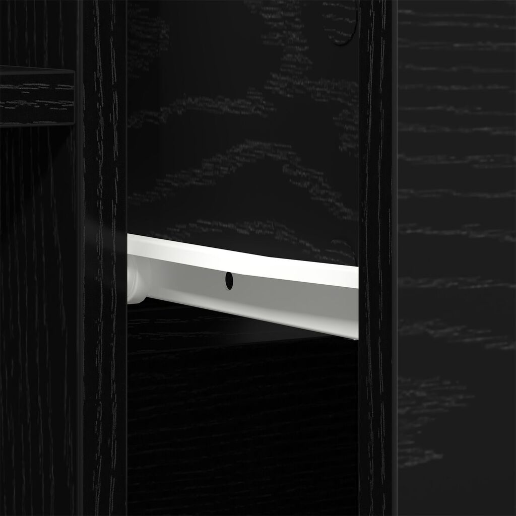 vidaXL Μαύρο Οξιά Κονσόλα 60x30x70 εκ Επεξεργασμένο Ξύλο
