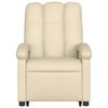 vidaXL Πολυθρόνα Μασάζ Ανακλινόμενη με Ανύψωση Κρεμ Υφασμάτινη