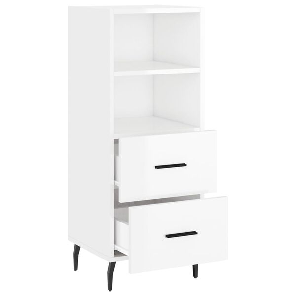 vidaXL Ντουλάπι Γυαλιστερό Λευκό 34,5x34x90 εκ. Επεξεργασμένο Ξύλο