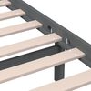 vidaXL Πλαίσιο Κρεβατιού Γκρι 200 x 200 εκ. από Μασίφ Ξύλο Πεύκου