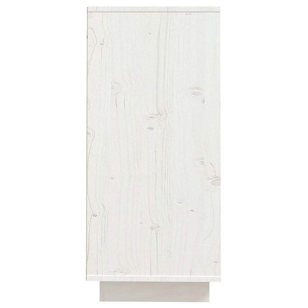 vidaXL Συρταριέρα Λευκή 60 x 34 x 75 εκ. από Μασίφ Ξύλο Πεύκου