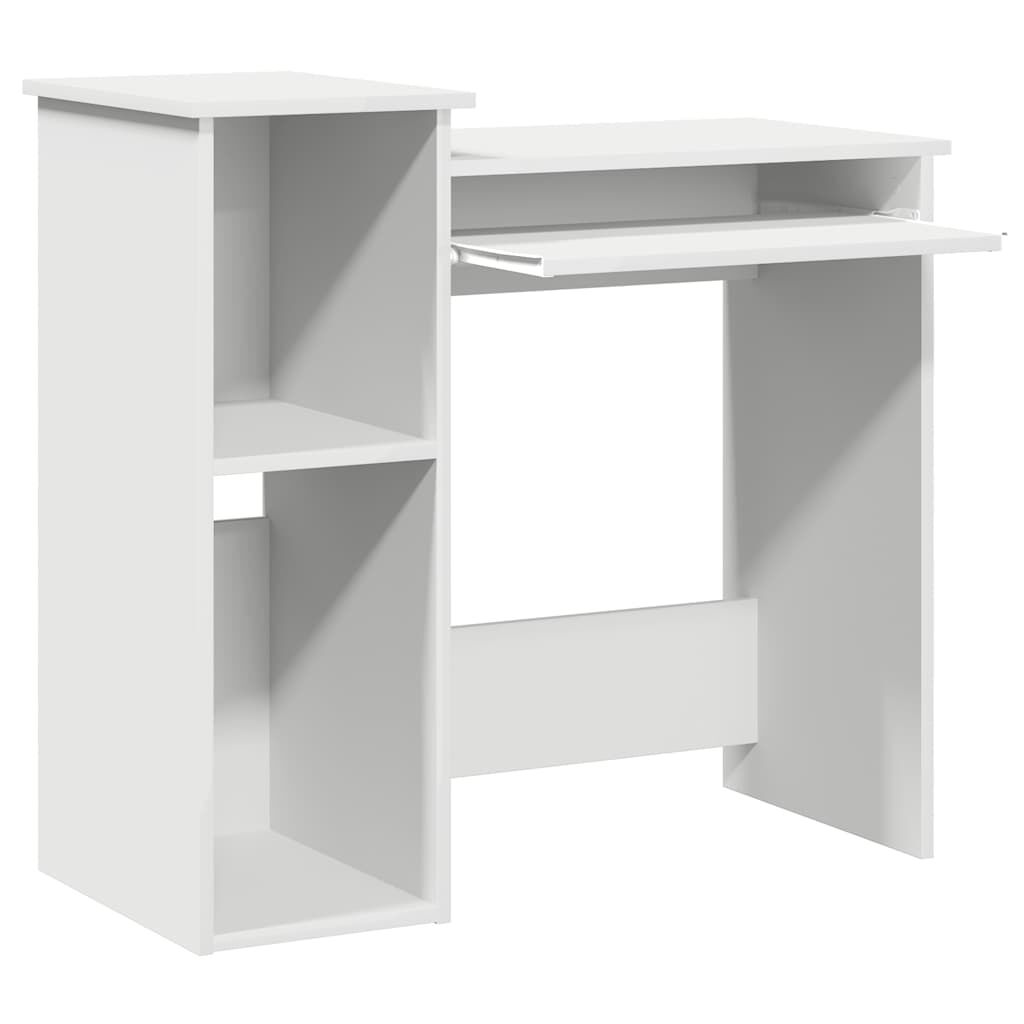 Γραφείο vidaXL με ράφια Λευκό 84x40x78 cm Κατασκευασμένο ξύλο