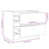 vidaXL Κομοδίνο Λευκό 40 x 31 x 35,5 εκ. από Μασίφ Ξύλο Πεύκου