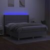 vidaXL &Kappa;&rho;&epsilon;&beta;ά&tau;&iota; Boxspring &mu;&epsilon; &Sigma;&tau;&rho;ώ&mu;&alpha; & LED &Alpha;&nu;.&Gamma;&kappa;&rho;&iota; 180x200&epsilon;&kappa;. &Upsilon;&phi;&alpha;&sigma;&mu;ά&tau;&iota;&nu;&omicron;