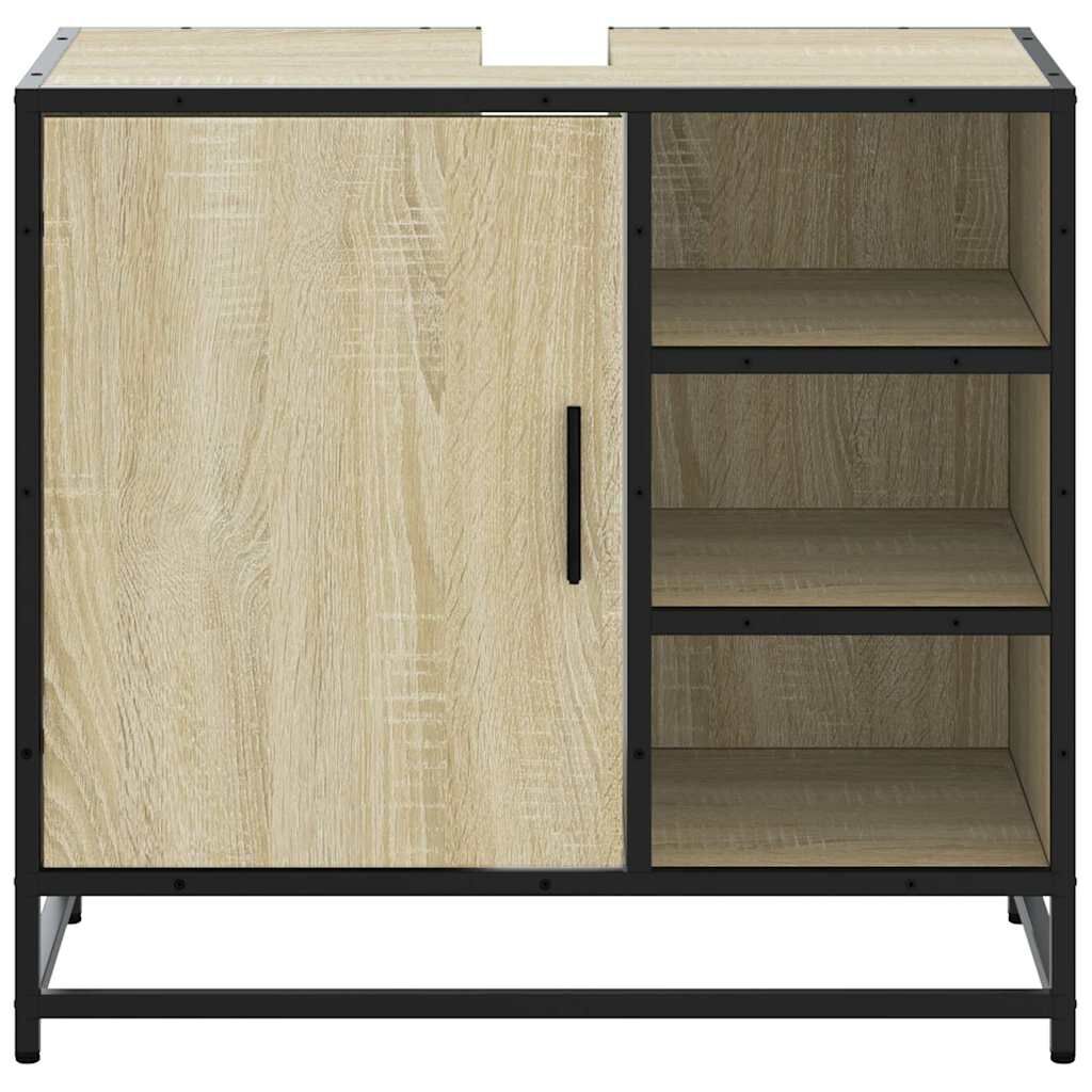 vidaXL Ντουλάπι Νιπτήρα Μπάνιου Sonoma Δρυς 65x33x60 εκ. Επεξ. Ξύλο