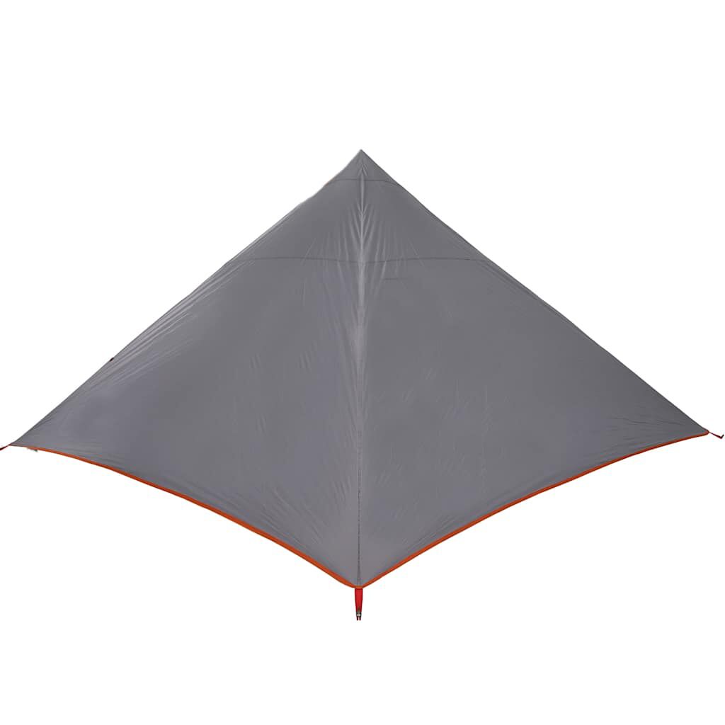 vidaXL Σκηνή Κάμπινγκ Tipi 7 Ατόμων Αδιάβροχη Γκρι/Πορτοκαλί