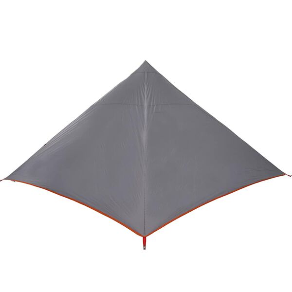 vidaXL Σκηνή Κάμπινγκ Tipi 7 Ατόμων Αδιάβροχη Γκρι/Πορτοκαλί