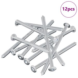 vidaXL &Beta;ί&delta;&alpha; 12 pcs &Alpha;&sigma;&eta;&mu;ί M6 x 100 &chi;&iota;&lambda;. &Alpha;&tau;&sigma;ά&lambda;&iota;