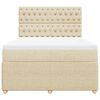 vidaXL &Kappa;&rho;&epsilon;&beta;ά&tau;&iota; Boxspring &mu;&epsilon; &Sigma;&tau;&rho;ώ&mu;&alpha; &Kappa;&rho;&epsilon;&mu; 140x200 &epsilon;&kappa;. &Upsilon;&phi;&alpha;&sigma;&mu;ά&tau;&iota;&nu;&omicron;