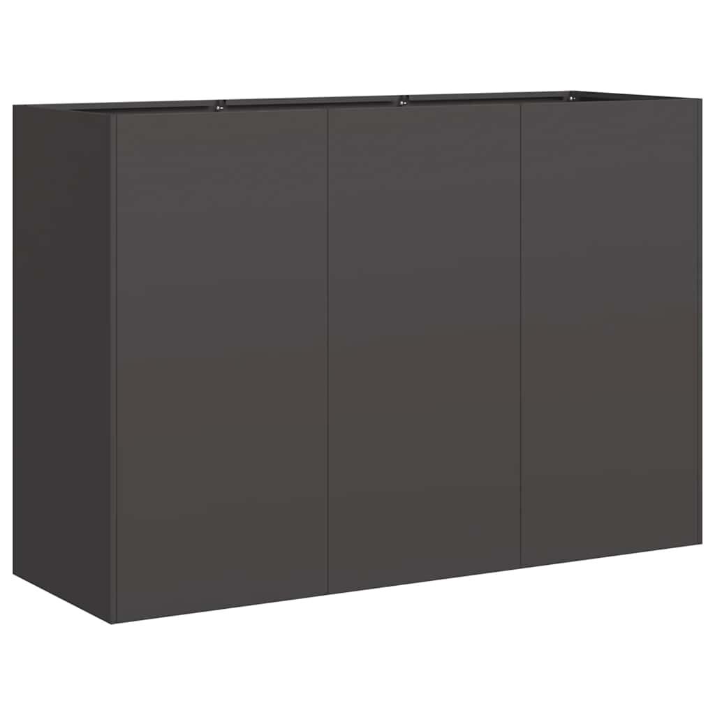 vidaXL Ζαρντινιέρα Μαύρη 120x40x80 εκ. από Χάλυβα Ψυχρής Έλασης