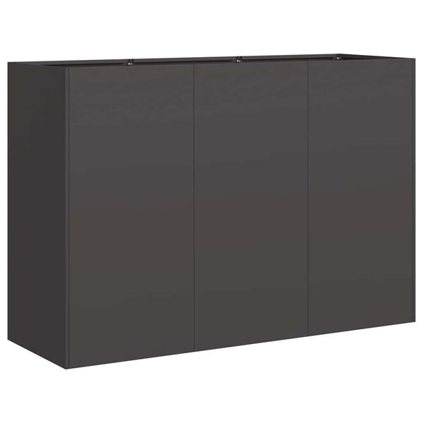 vidaXL Ζαρντινιέρα Μαύρη 120x40x80 εκ. από Χάλυβα Ψυχρής Έλασης