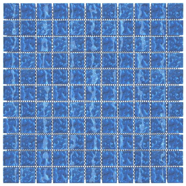 vidaXL Μωσαϊκά Πλακάκια 11 τεμ. Μπλε 30 x 30 εκ. Γυάλινα