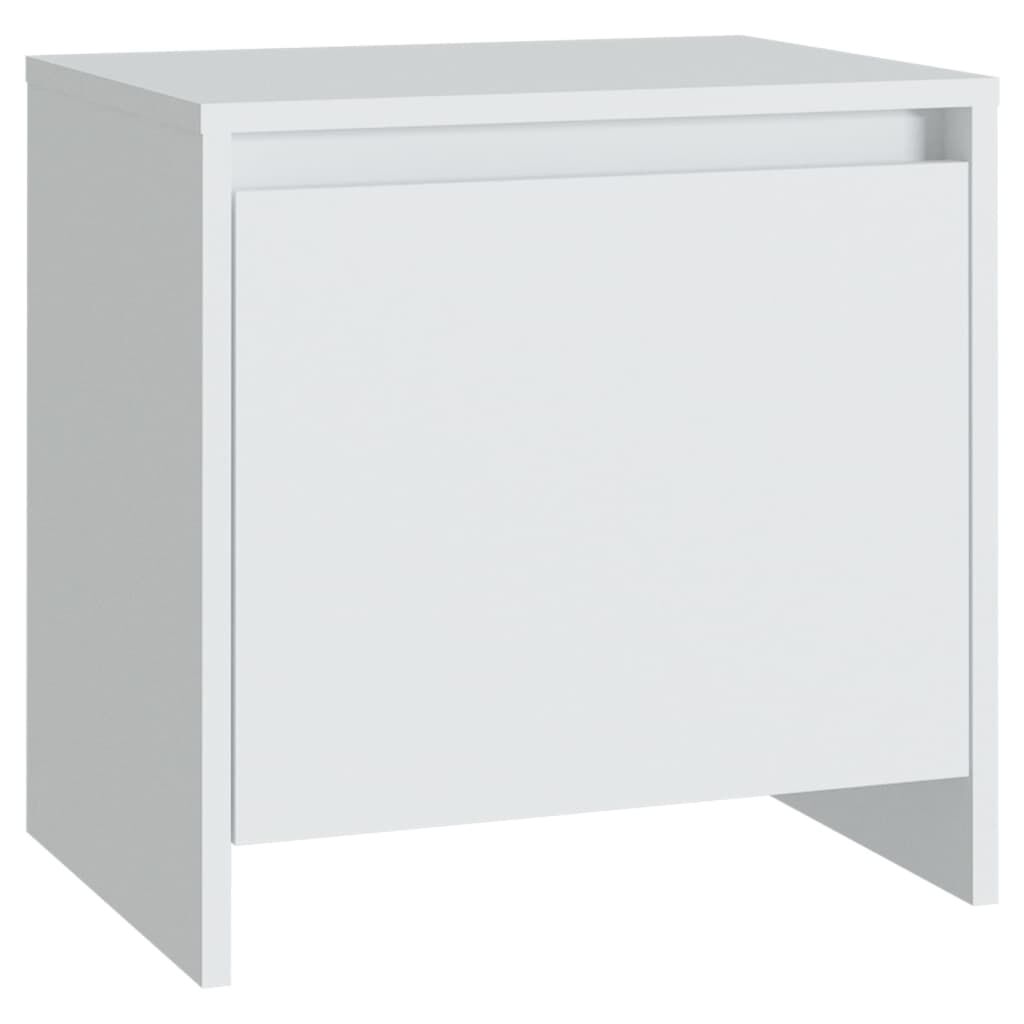 vidaXL Κομοδίνα 2 Τεμ. Λευκά 45x34x44,5 εκ. από Επεξεργασμένο Ξύλο