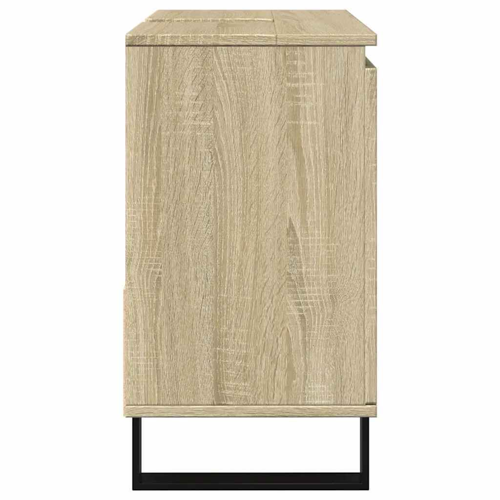 vidaXL Ντουλάπι Μπάνιου Sonoma Δρυς 65x33x60 εκ. Επεξεργασμένο Ξύλο