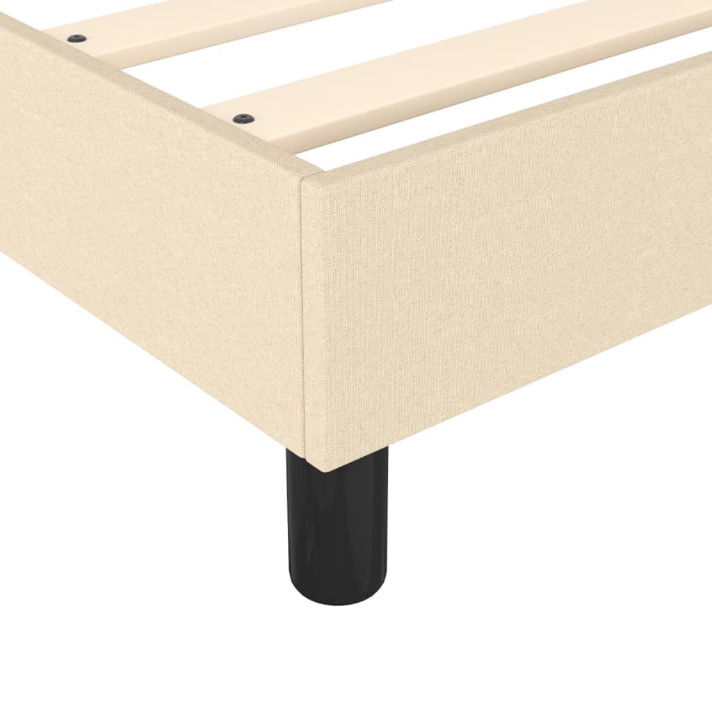 vidaXL Πλαίσιο κρεβατιού χωρίς στρώμα Κρέμα 80x200 cm Ύφασμα