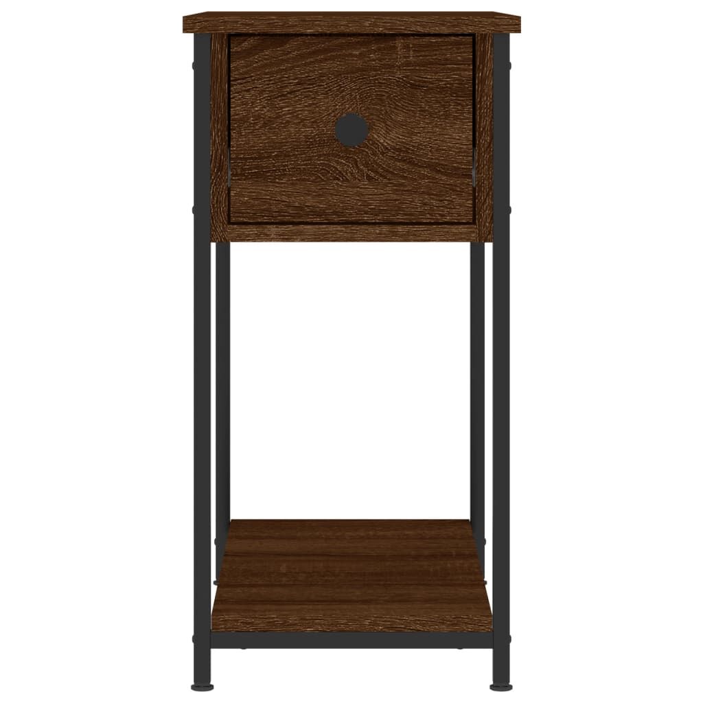 vidaXL Κομοδίνα 2 τεμ. Καφέ Δρυς 30 x 60 x 60 εκ. από Επεξεργ. Ξύλο